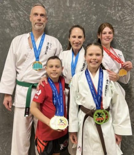 Christine Tylee and her karate loving family