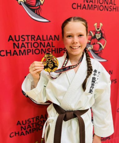 Sophie Berude karate championships