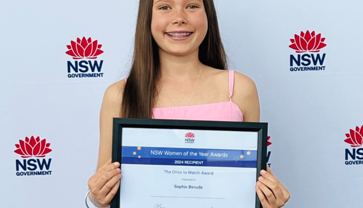 sophie berude nsw woman of the year award